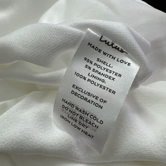 NWOT Lulus Divine Sensation White 3D Embroidered Strapless Mini Dress Size Large - Picture 9 of 9